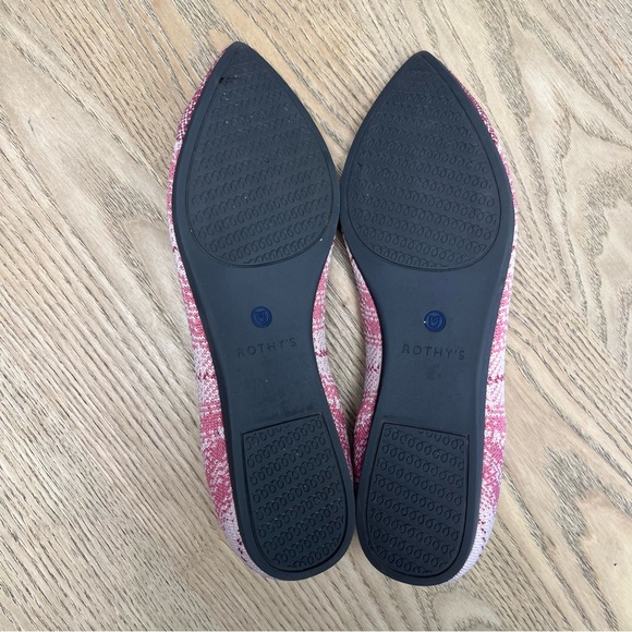 Rothy’s The Point Pink Plaid Limited Edition Ballet Flats Women’s Size 8.5 - Picture 7 of 9